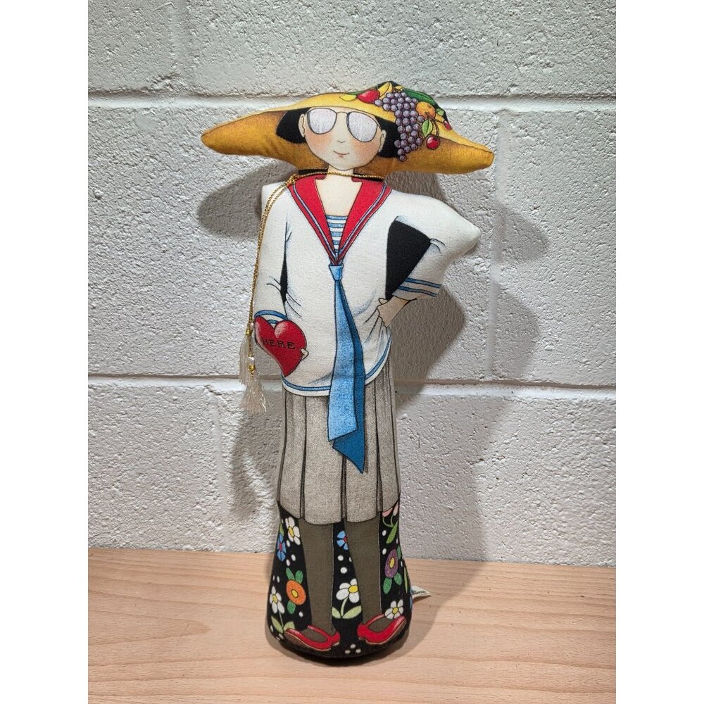 Mary Engelbreit Doll Door Stop Here is My Heart Toy Works Weighted 15" Whimsy
